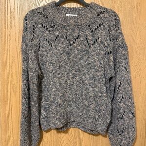Madewell Women's Sweater - Greys and Cream